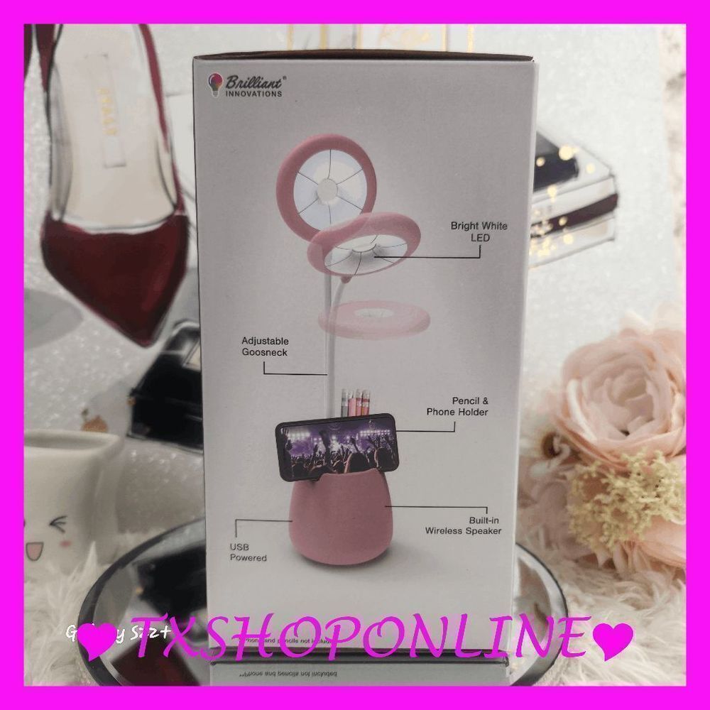 ❣️❣️ BRILLIANT INNOVATIONS wireless speaker led pink lamp 💡💡 - Picture 3 of 4
